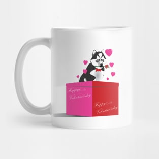 Puppy Husky Valentine Mug